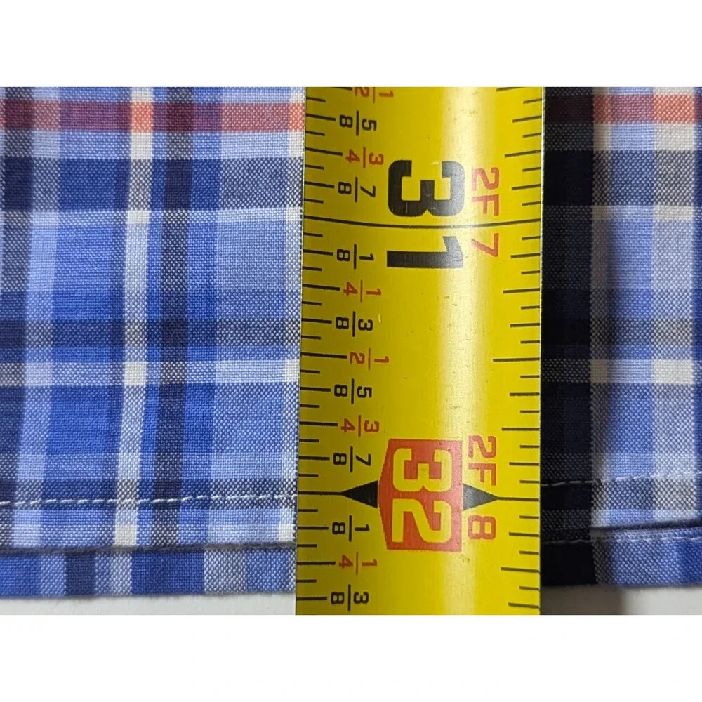 Polo Ralph Lauren Men's Shirt 17.5 XL Estate Classic Fit Blue Plaid Cotton LS